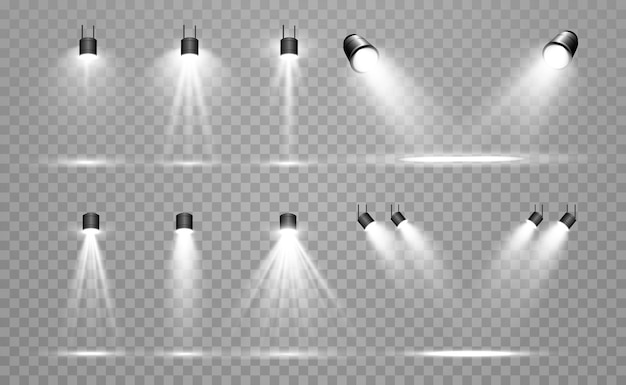 Vector searchlight collection for stage lighting