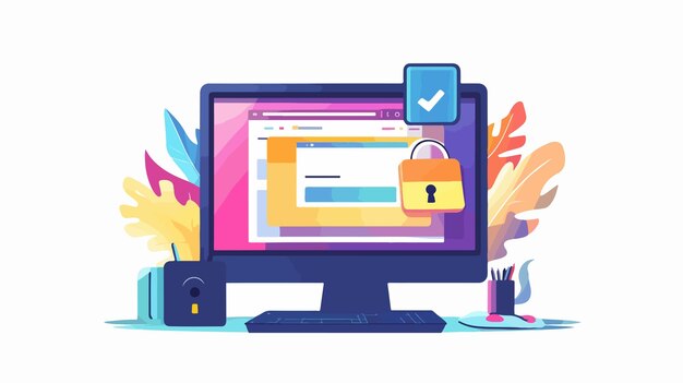 Vector secure desktop computer with unlocked password bubble
