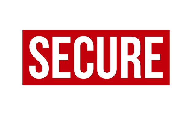 Vector secure rubber stamp seal vector