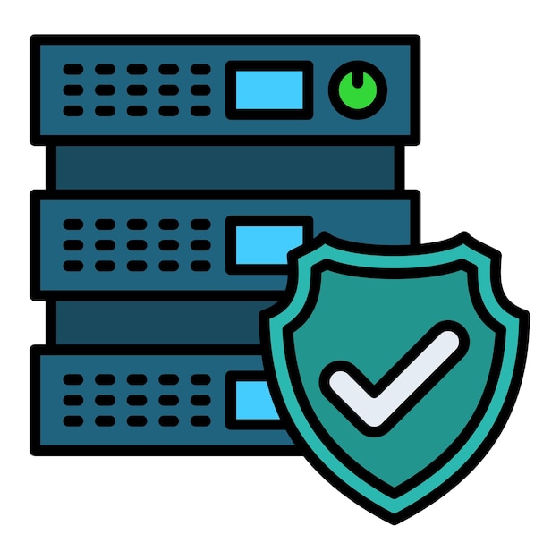 Vector secure server icon