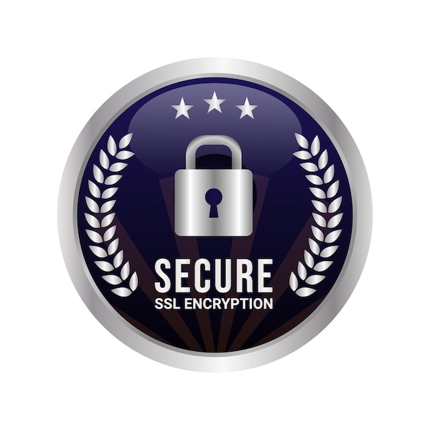 Vector secure ssl encryption logo secure connection icon vector illustration ssl certificate icon secure