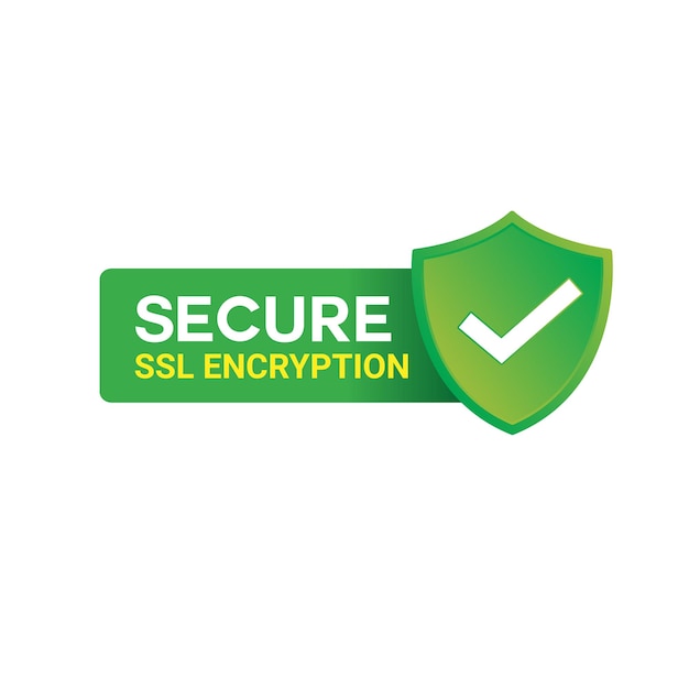Vector secure ssl encryption logo, secure connection icon vector illustration, ssl certificate icon