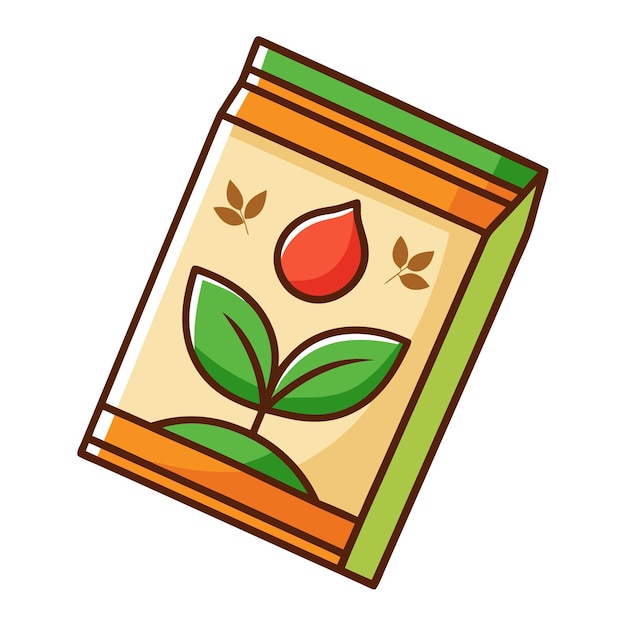 Vector seed packet clip art and vector design with a white background