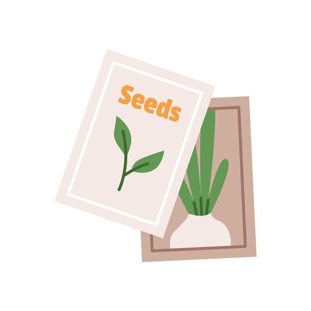 Vector seed packets illustration