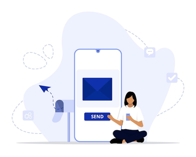 Vector send message concept illustration