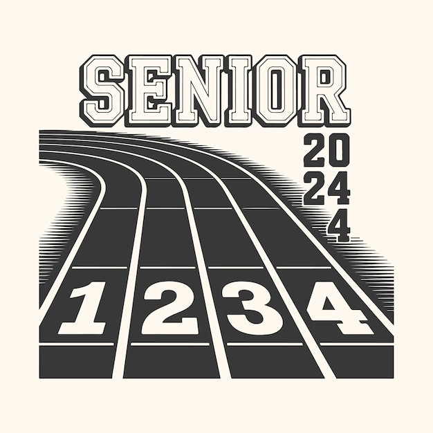 Vector senior 2024 track and field design
