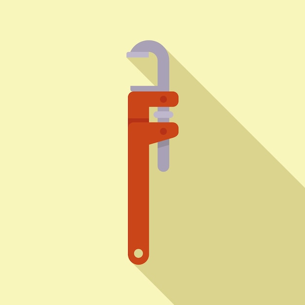 Vector service fix key icon flat vector wash pipe fix cleaning device mend