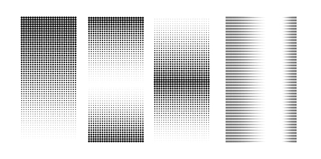 Vector set design elements symbol editable halftone frame dot circle pattern on white background vector illustration eps 10 frame with black random dots round border icon using halftone circle dots text