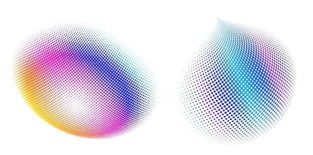 Vector set design elements symbol editable halftone frame dot circle pattern on white background vector illustration eps 10 frame with black random dots round border icon using halftone circle dots text