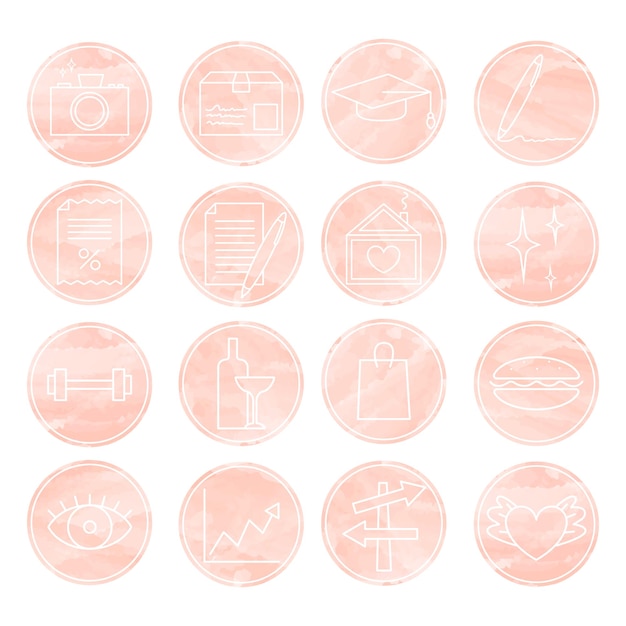 Vector set of highlights vector trendy covers for stories