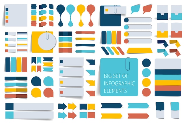 Vector set of infographic element vector
