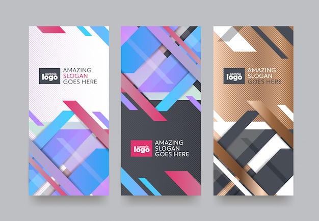 Vector set labels templates with different texture for luxury products.