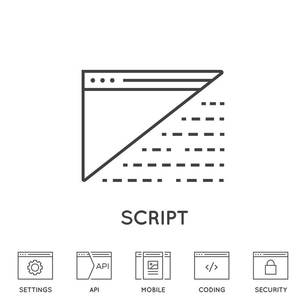 Vector set of minimal browser developing app and coding vector line icons perfect pixel thin stroke