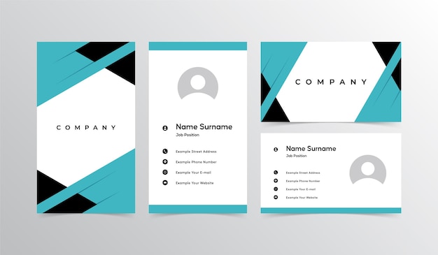 Vector set of modern and professional business card design template