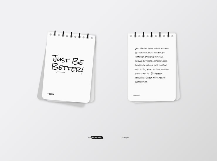 Set of notepad paper note sheet isolated vector graphic