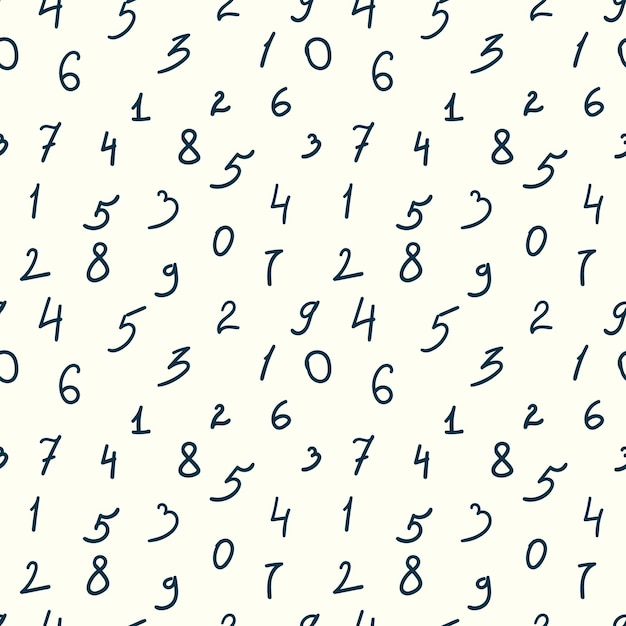 Vector a set of numeral seamless wallpaper pattern vector grafic 1000x1000