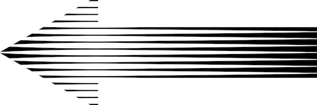 Vector set pointing arrows striped texture arrow path direction