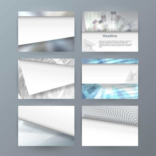 Vector set presentation metalic background blurry design08