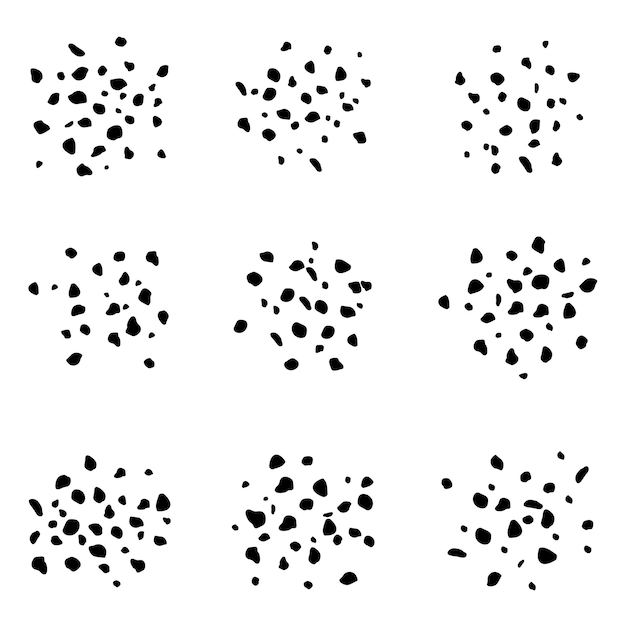 Vector set of round blob isolated for decoration vector illustration