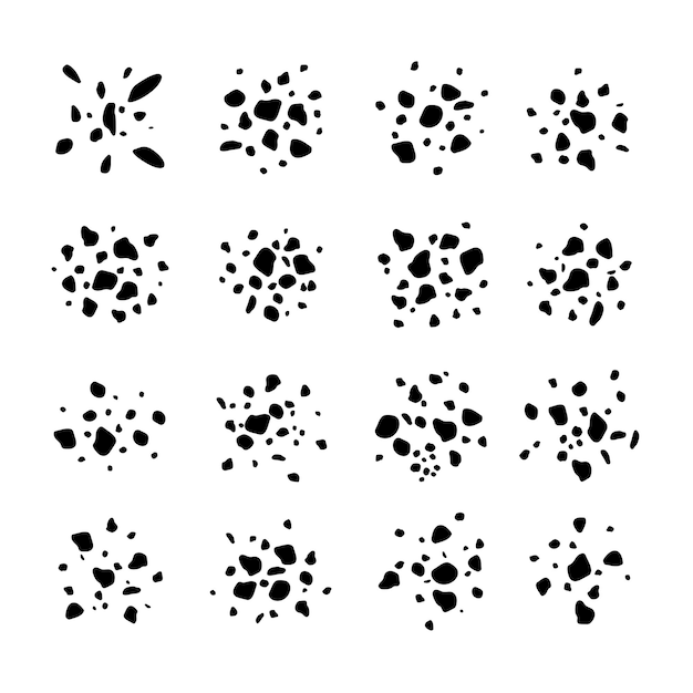 Vector set of round blob isolated for decoration vector illustration