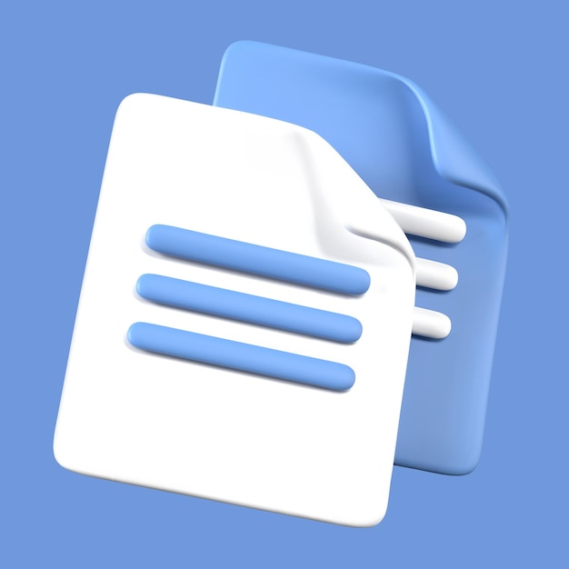 Vector set of sheets with lines on blue background vector composition for concepts of working with docs