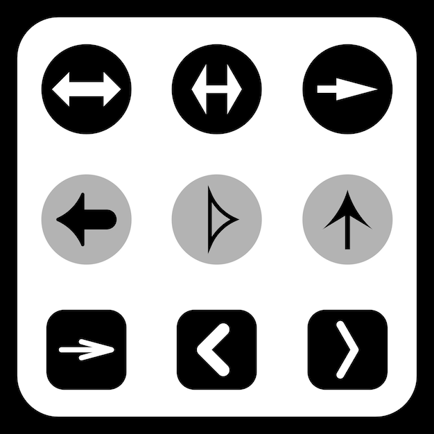 Vector set of vector arrows cursor arrow icon pack arrows collection