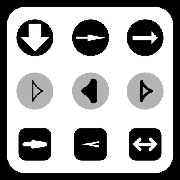 Vector set of vector arrows cursor arrow icon pack arrows collection