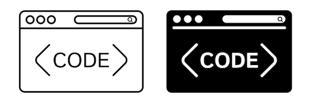 Vector set of web coding icons programming symbols modern design for apps web
