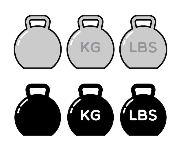 Vector set of weight icons