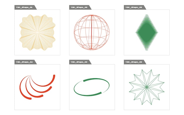 Vector set of y2k style vectors of objects large set of retro objects for design for modern tshirts designed