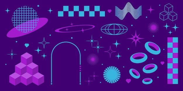 a set of y2kstyle shapefaces