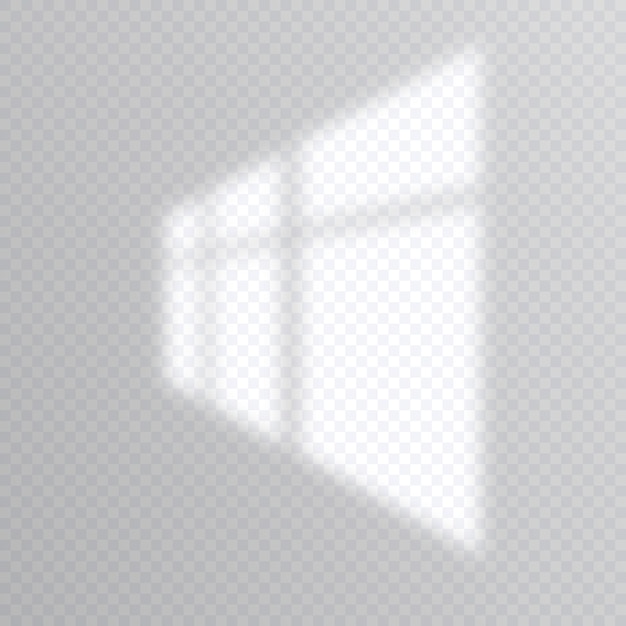 Vector shadow overlay effect soft light and shadows from window