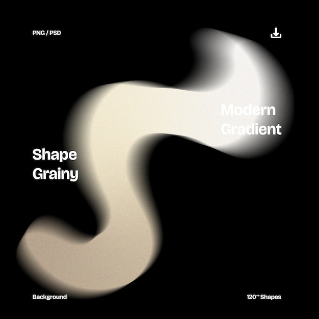 Vector shape element grainy ornament holo gradient noise texture blurred background