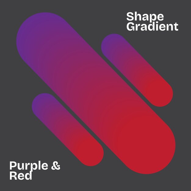 Vector shape gradient purple amp red