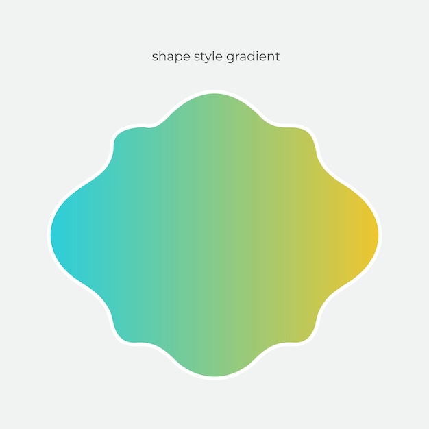 Vector shape style gradient sticker
