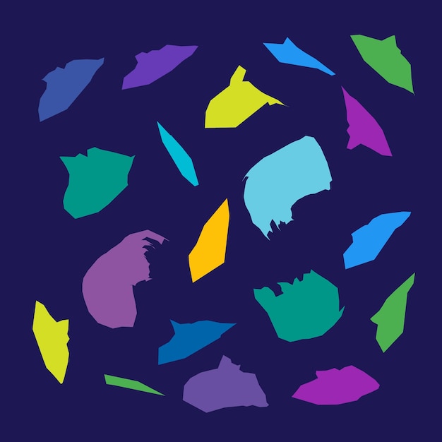 Vector shapes abstract colorful brush