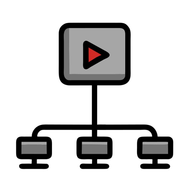 Vector share video link icon