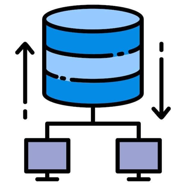 Vector shared db machine hybrid network centralized database server transmission concept data storage