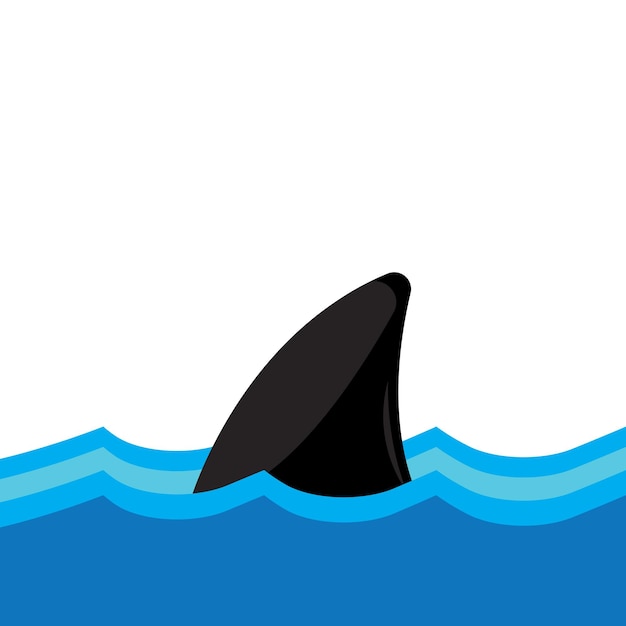 Vector shark fin icon