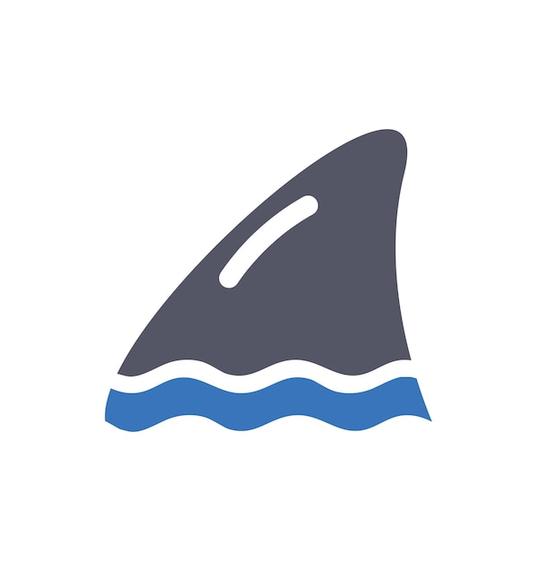 Vector shark fin sign icon vector