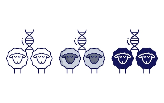 Vector sheep dna icon