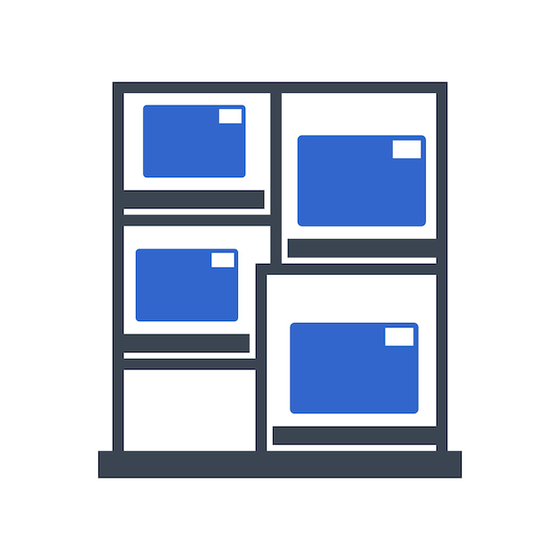 Vector shelves storage icon