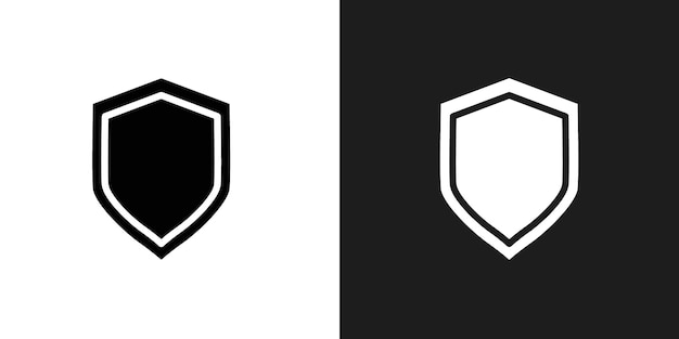 Vector shield icon line art vector