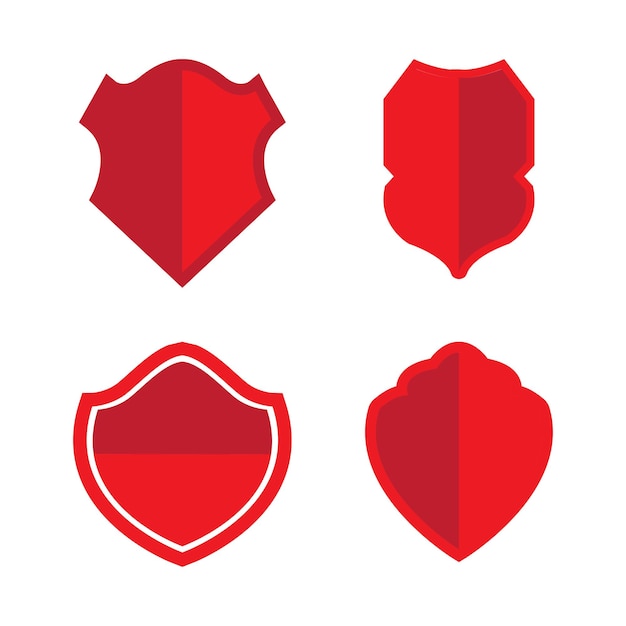Vector shield red security logo vector