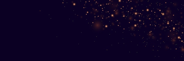 Vector shiny particle effect vector sparkles on a black background