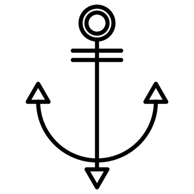 Vector ship anchor vector illustration