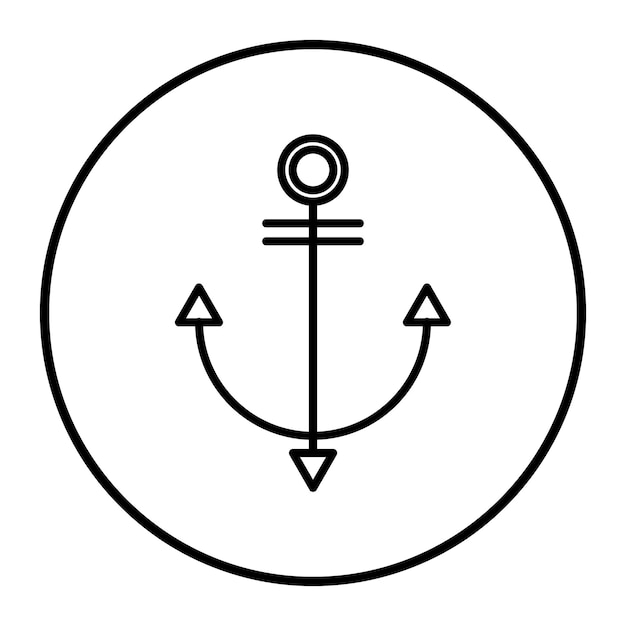 Vector ship anchor vector illustration