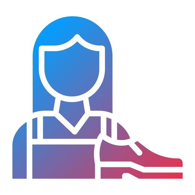 Vector shoe maker lady icon vector image can be used for shoemaker
