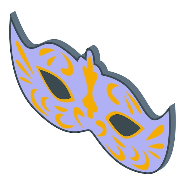 Vector show carnival mask icon isometric vector venice style
