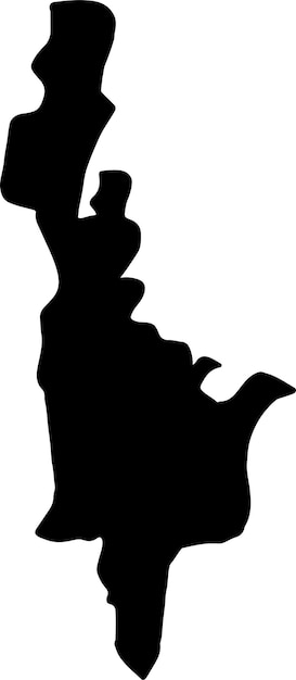 Vector silhouette map of ilocos sur philippines